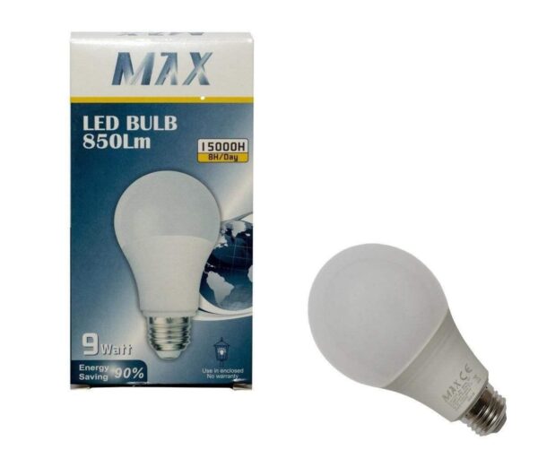 قیمت و خرید لامپ 9 وات LED MAX